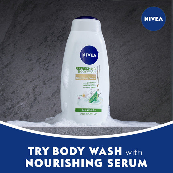NIVEA Body Wash Basil And White Tea With Nourishing Serum