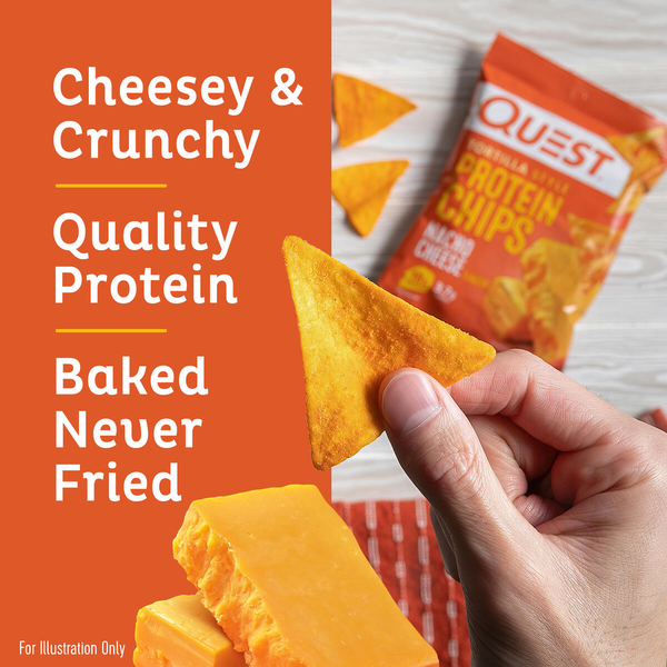 Quest Protein Chips, Nacho Cheese Flavor, Tortilla Style
