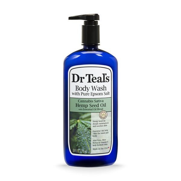 Dr Teal’s Body Wash with Pure Epsom Salt, Cannabis Sativa Hemp Seed Oil