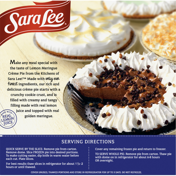Sara Lee Pie, Lemon Meringue Creme