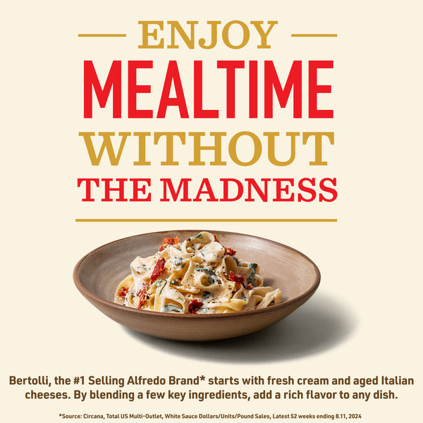 Bertolli Alfredo Sauce with Aged Parmesan Cheese, Made with Fresh Cream and Real Butter, 15 oz
