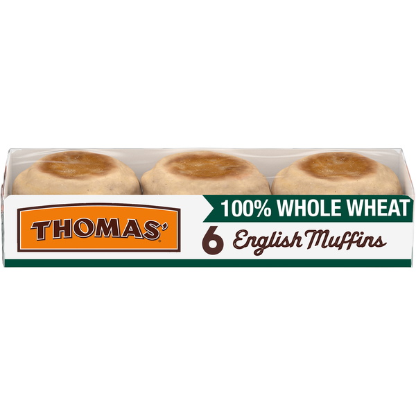 Thomas’ 6 ct, Whole Wheat, English Muffins, English Muffins, 12 oz