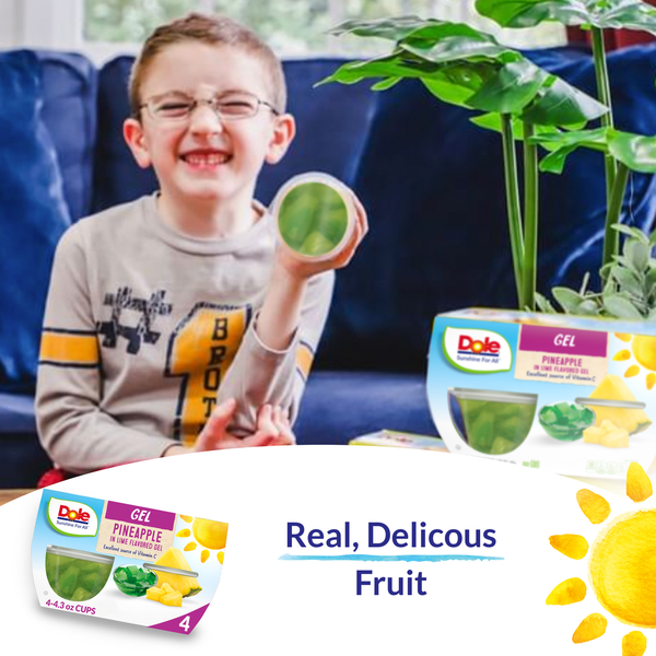 Dole Pineapple Tidbits, Lime Gel