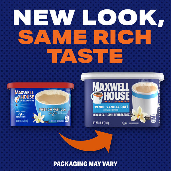 Maxwell House French Vanilla Cafe Instant Cafe-Style Beverage Mix