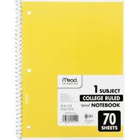 Mead Notebook, Spiral, 1 Subject, College Ruled, 7...
️