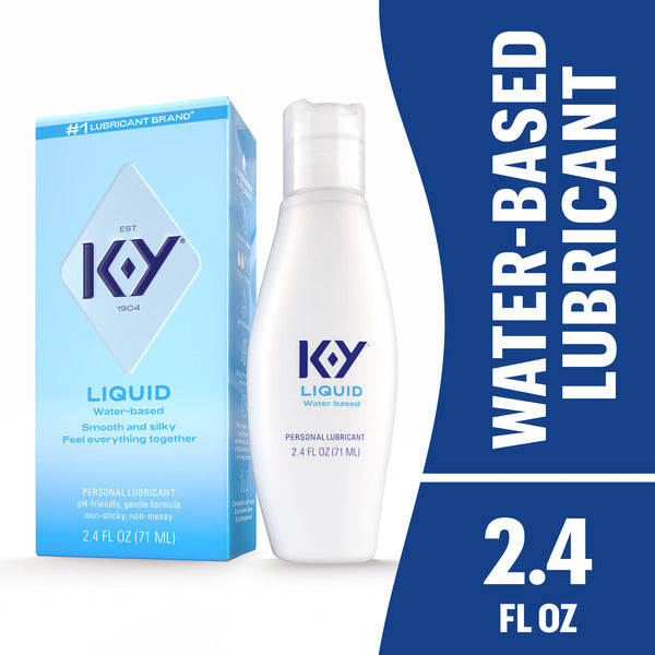 K-Y® Water Based Lube Liquid 2.4 fl oz Adult Toy Friendly Personal Lubricant, pH Balanced, Paraben Free, Latex Condom Compatible DestGlow