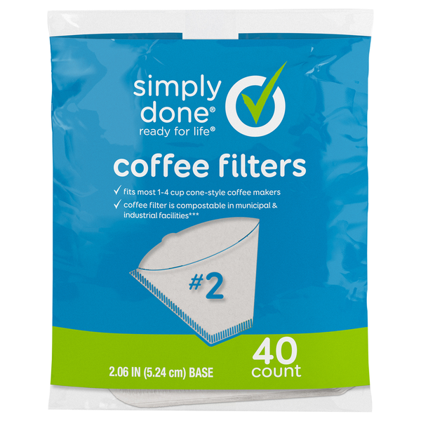 Simply Done 1-4 Cup Cone Style Coffee Filters