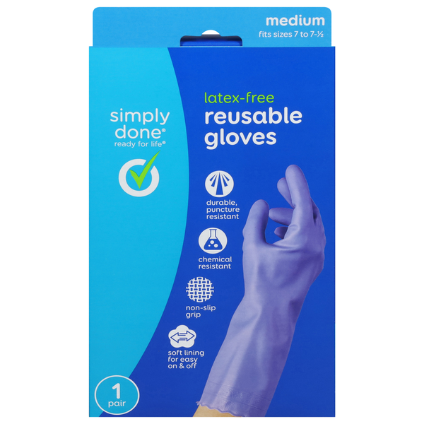 Simply Done Large Latex-Free Household Gloves