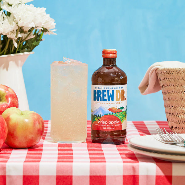 Brew Dr. Kombucha Crisp Apple, Organic Kombucha