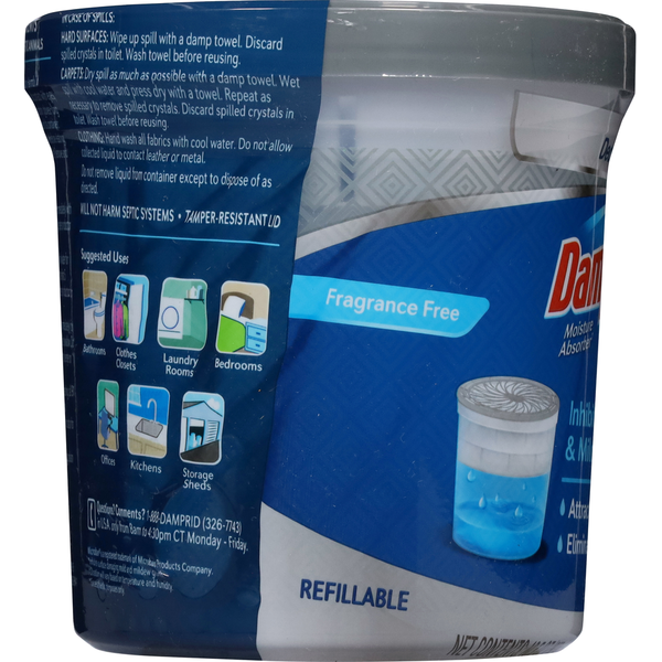 DampRid Moisture Absorber, Refillable, Fragrance Free