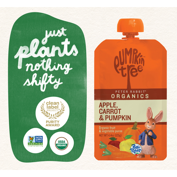 Pumpkin Tree Fruit & Vegetable Puree, Organic, Apple, Carrot & Pumpkin