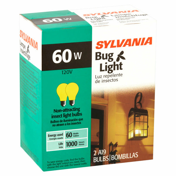 SYLVANIA 60w A19 Bug Light Bulbs