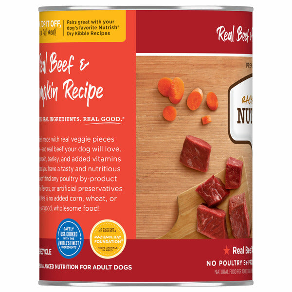 Rachael Ray Nutrish Real Beef & Pumpkin Recipe Premium Paté Wet Dog Food