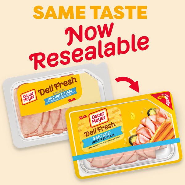 Oscar Mayer Deli Fresh Smoked Uncured Ham Sliced Sandwich Lunch Meat