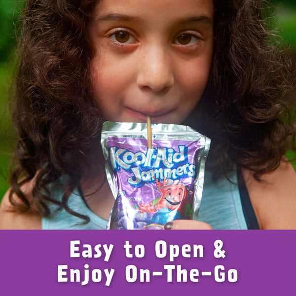 Kool-Aid Jammers Grape Flavored Kids 0% Juice Drink Pouches