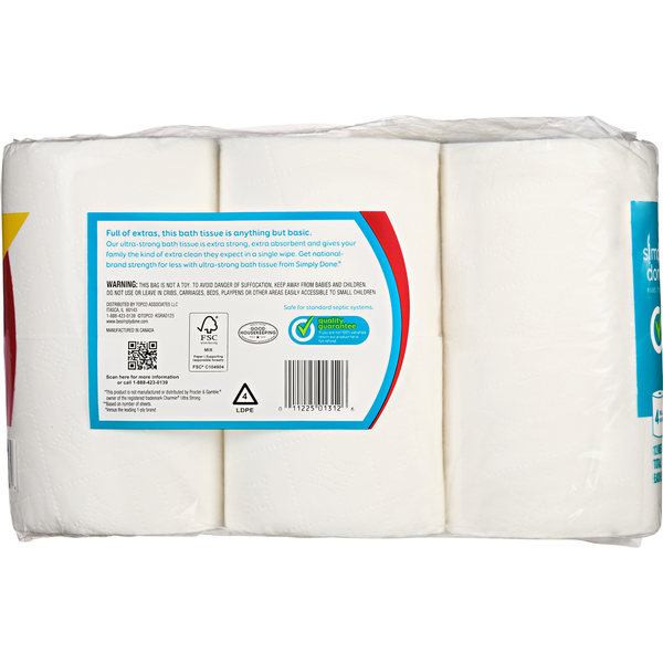 Simply Done Ultra-Strong 2-Ply Mega Rolls Bath Tissue
