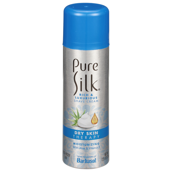Pure Silk Shave Cream, Dry Skin Therapy, Rich & Luxurious