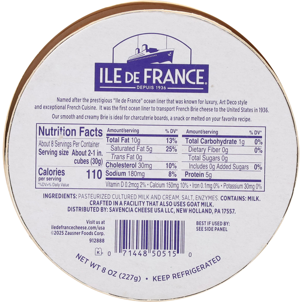 Ile de France Soft Ripened Brie Cheese