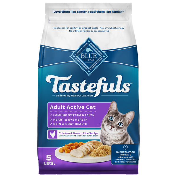 BLUE Wilderness Food for Cats, Natural, Chicken & Brown Rice Recipe, Healthy Living, Adult DestGlow