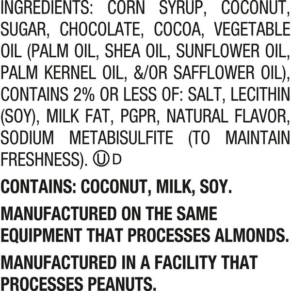 MOUNDS Dark Chocolate and Coconut Snack Size, Candy Bag, 11.3 oz
