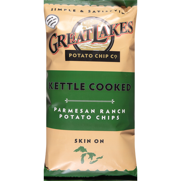 Great Lakes Potato Chip Potato Chips, Parmesan Ranch, Kettle Cooked