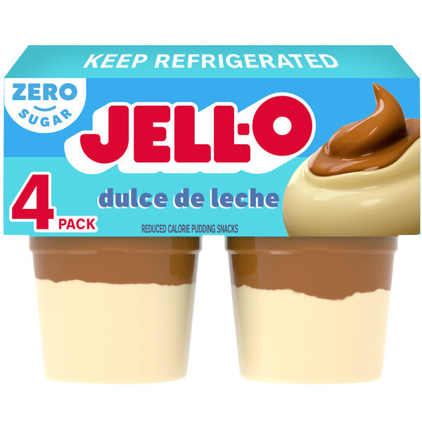 Jell-O Dulce de Leche Sugar Free Refrigerated Pudding Cup Snacks