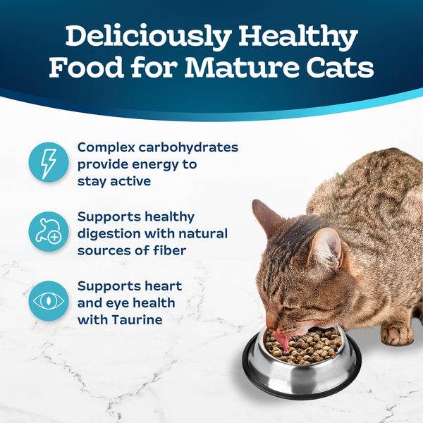 Blue Buffalo Tastefuls Natural Dry Food for Adult Cats 7+, Chicken & Brown Rice