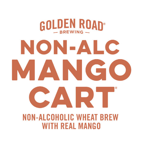 Golden Road Brewing Brewing Mango Cart Non-Alcoholic Wheat Brew, 6 Pack 12 Fl Oz Cans
