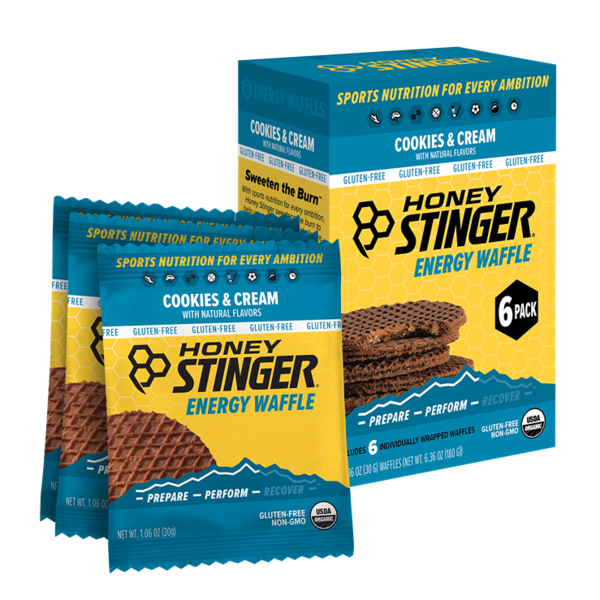 Honey Stinger Cookies & Cream Organic Energy Waffles