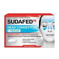 Sudafed PE Head Congestion + Mucus Non-Drowsy Reli...
️