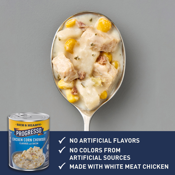 Progresso Rich and Hearty Chicken Corn Chowder Canned Soup