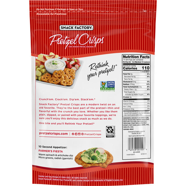 Snack Factory Everything Pretzel Crisps DestGlow