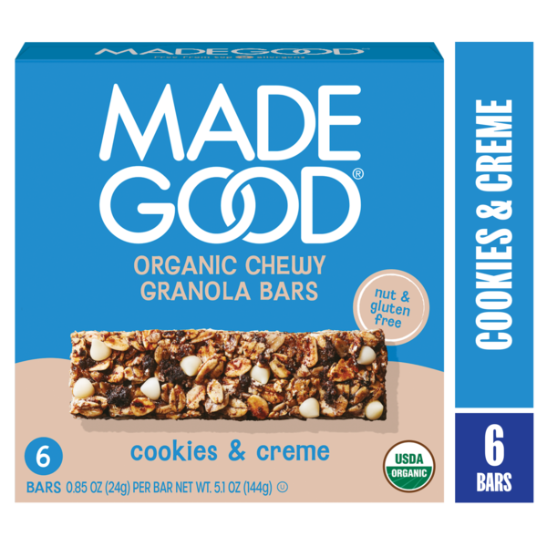 MadeGood Cookies & Crème Granola Bars