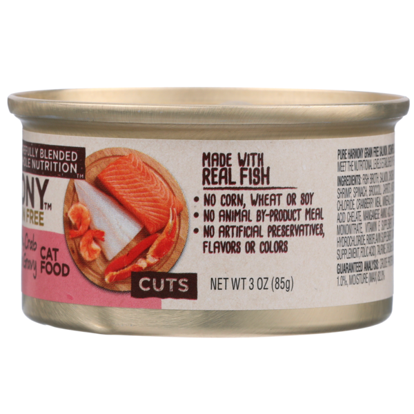 Pure Harmony Grain Free Salmon, Oceanfish, Crab & Shrimp Recipe Cuts In Gravy Cat Food