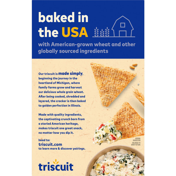 TRISCUIT Thin Crisps Parmesan Garlic Whole Grain Wheat Crackers, Lunch Snacks 7 oz