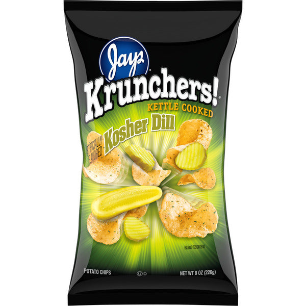 Krunchers Kosher Dill Flavored Kettle Cooked Potato Chips