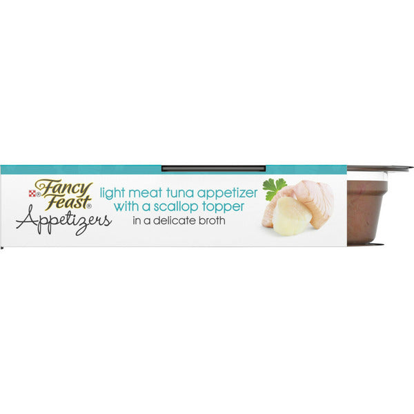 Purina Fancy Feast Lickable Wet Cat Food Topper Light Meat Tuna Appetizer with Scallop DestGlow