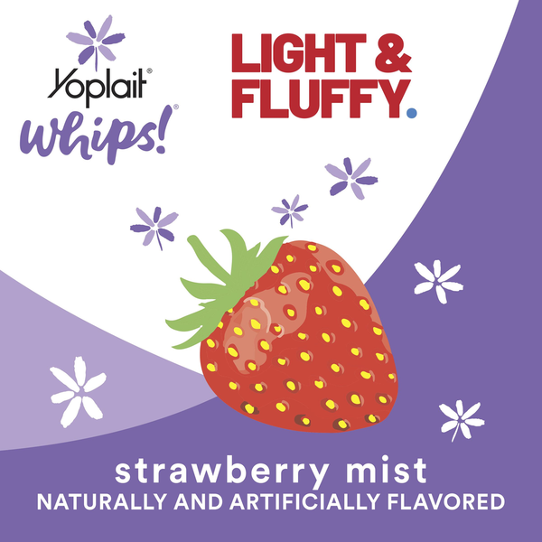 Yoplait Whips Strawberry Mist Reduced Fat Yogurt Mousse Cup