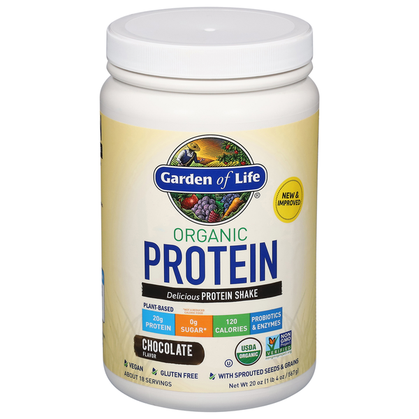 Garden of Life Protein Shake, Organic, Chocolate Flavor