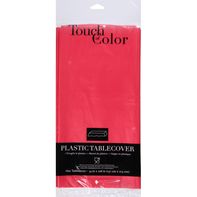 Touch of Color Tablecover, Plastic, Classic Red️