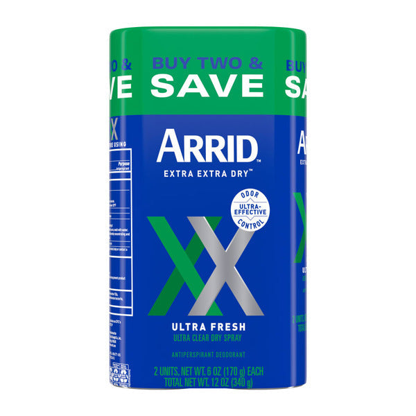Arrid Xx Extra Extra Dry Ultra Clear Aerosol Antiperspirant Deodorant