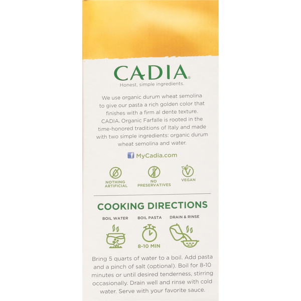CADIA Farfalle, Organic