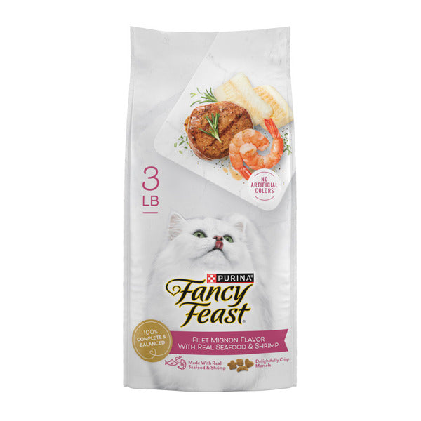 Purina Fancy Feast Filet Mignon Flavor with Real Seafood and Shrimp
