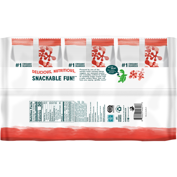 gimMe Roasted Chili Lime Seaweed Snacks Value Pack