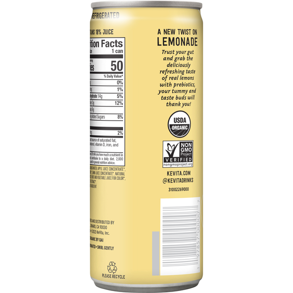 KeVita Sparkling Classic Lemonade with Prebiotics