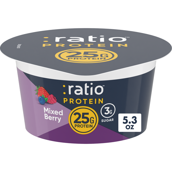 Ratio Protein Mixed Berry Yogurt Cultured Dairy Snack