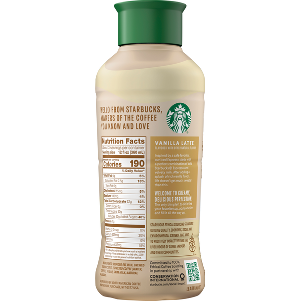 Starbucks Vanilla Latte Iced Espresso