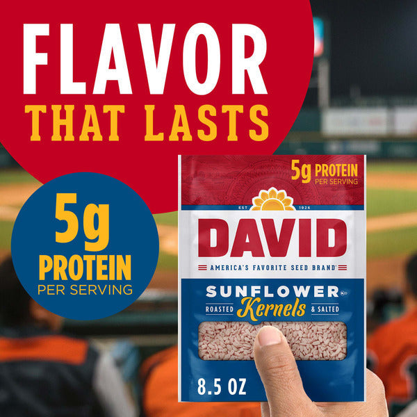 DAVID Roasted and Salted Original Sunflower Kernels