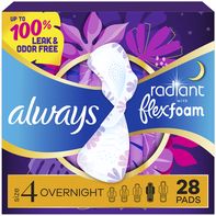 Always Radiant Overnight Sanitary Pads With Wings️