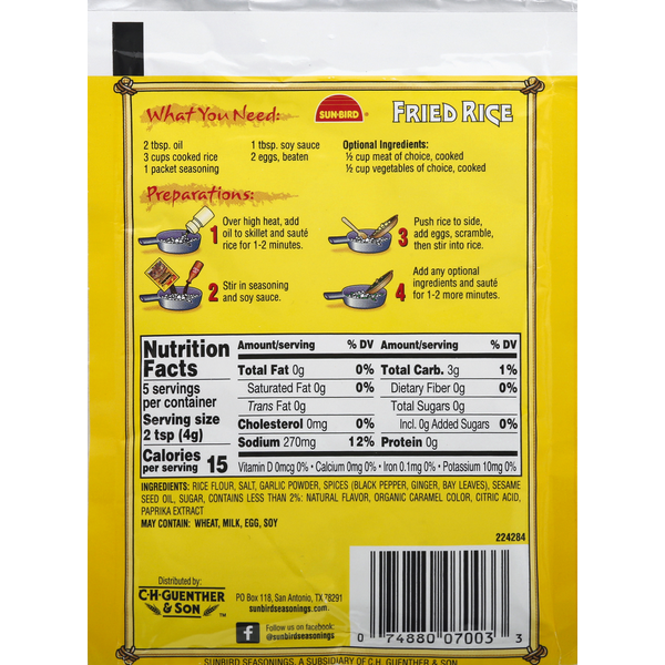Sun-Bird Seasoning Mix, Fried Rice